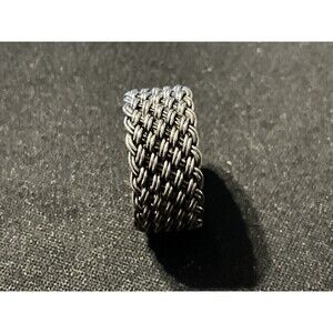 925 Basket Weave Ring Size 9